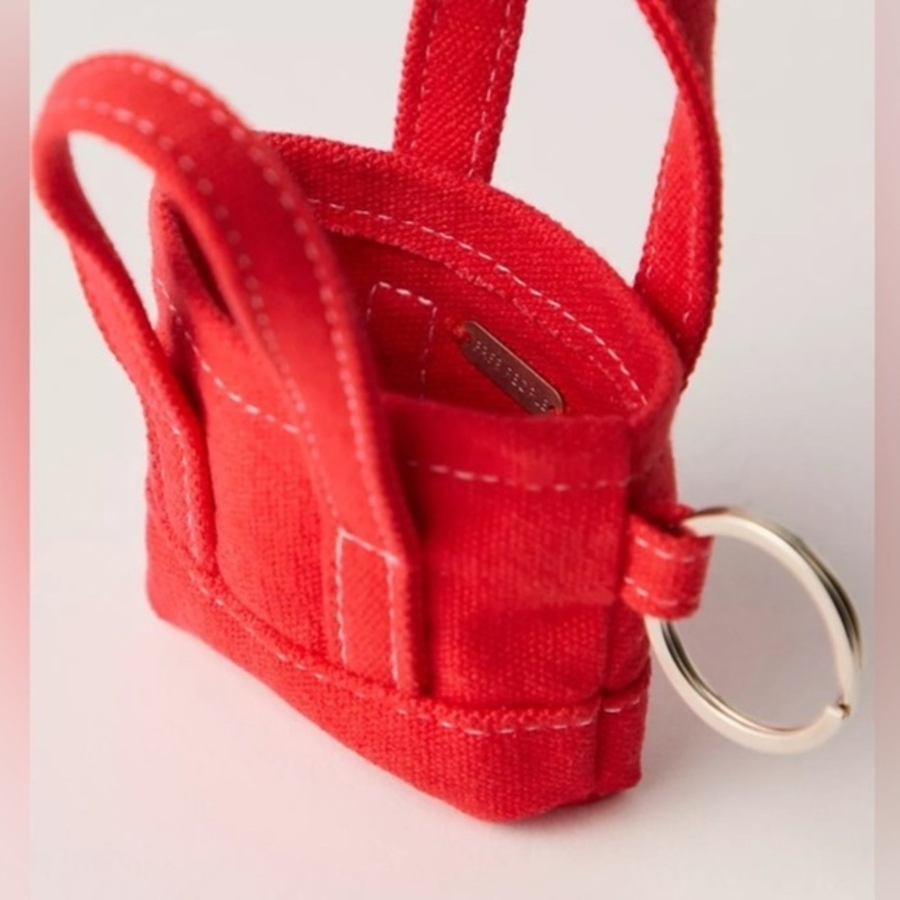 NWT Free People Caravan Canvas min Tote red